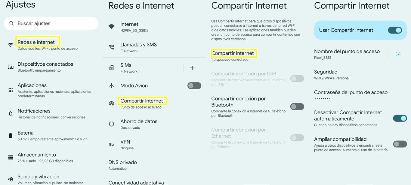 Compartir señal de Wi-Fi usando un smartphone