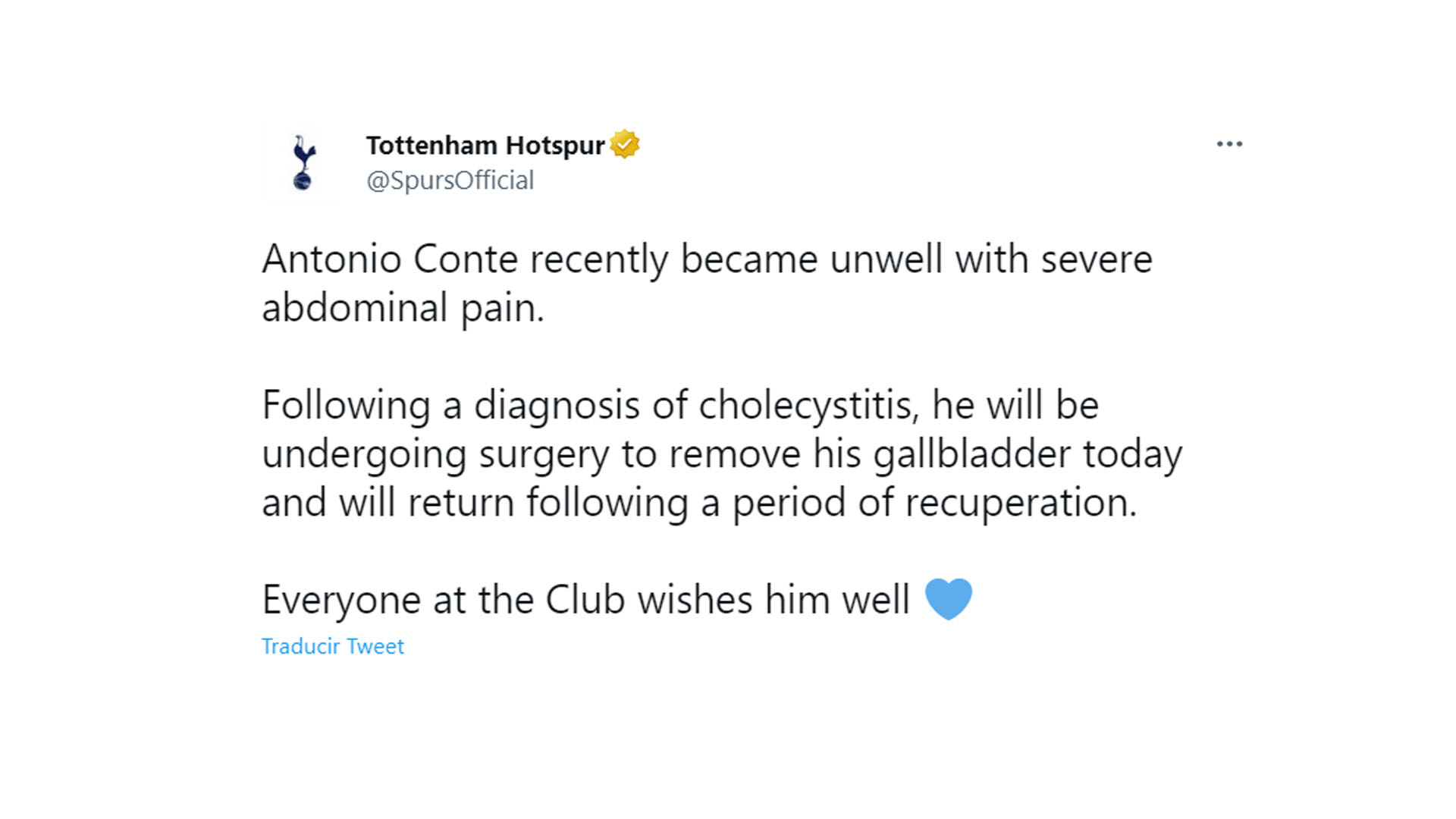 El mensaje de Tottenham por la operación de Conte