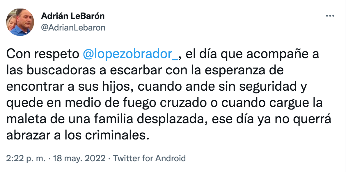 El activista lanzó una dura crítica hacia López Obrador (Foto: Twitter)