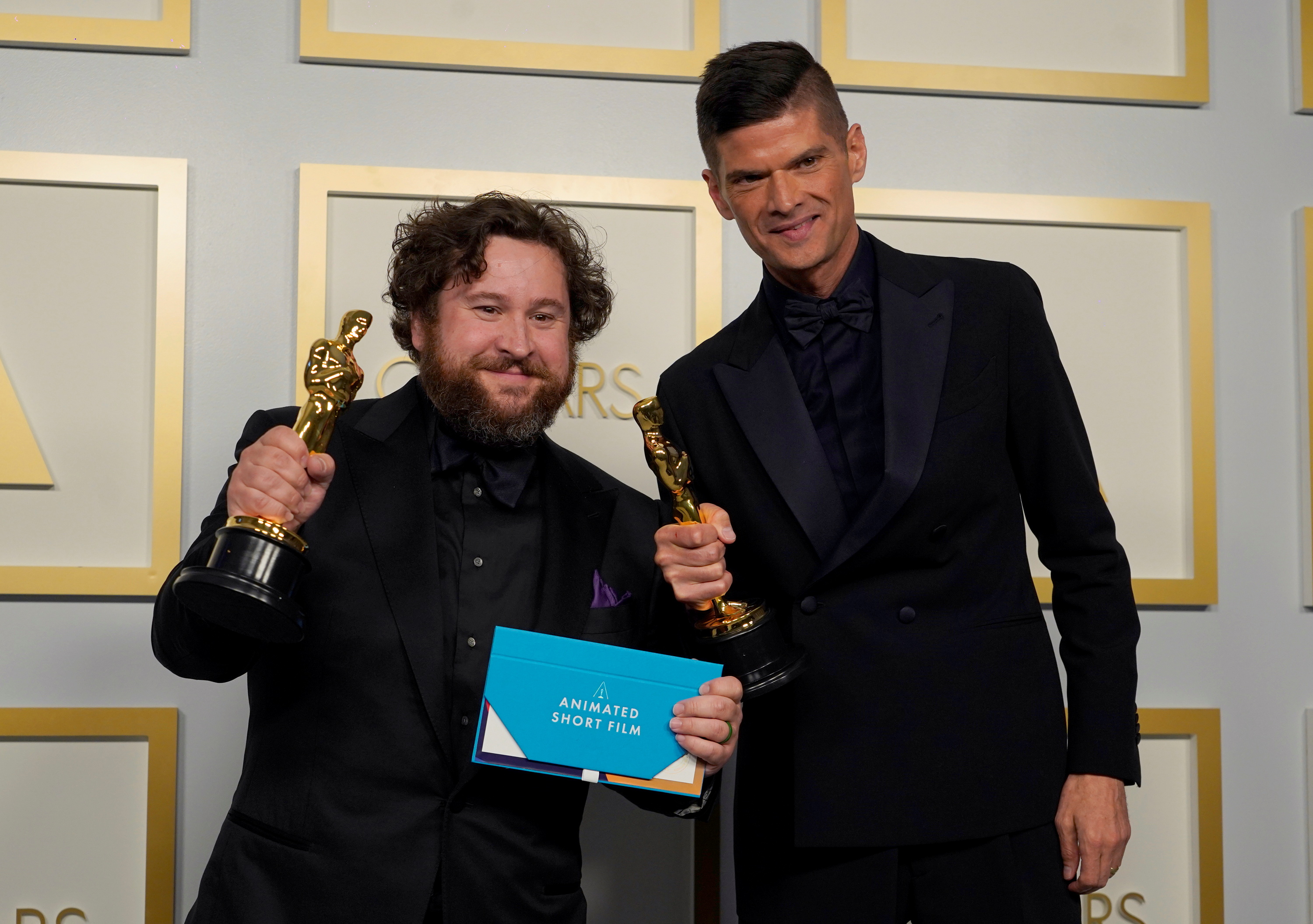Michael Govier y Will McCormack ganadores por mejor película corta de animación (Foto: Reuters)