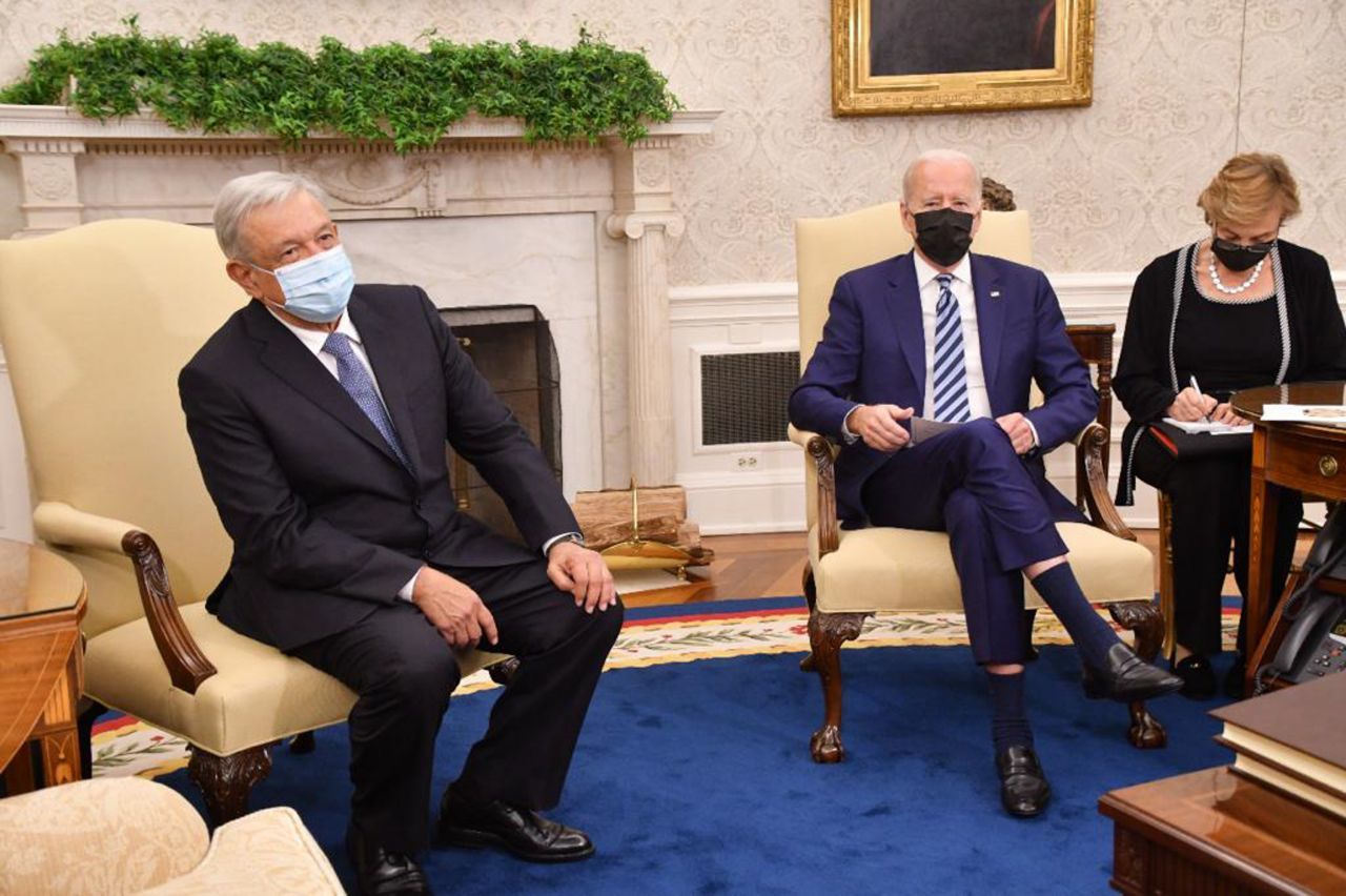  Andrés Manuel López Obrador, Presidente de México, se reunió con Joe Biden, Presidente de Estados Unidos, en la Casa Blanca. 
FOTO: PRESIDENCIA/CUARTOSCURO.COM