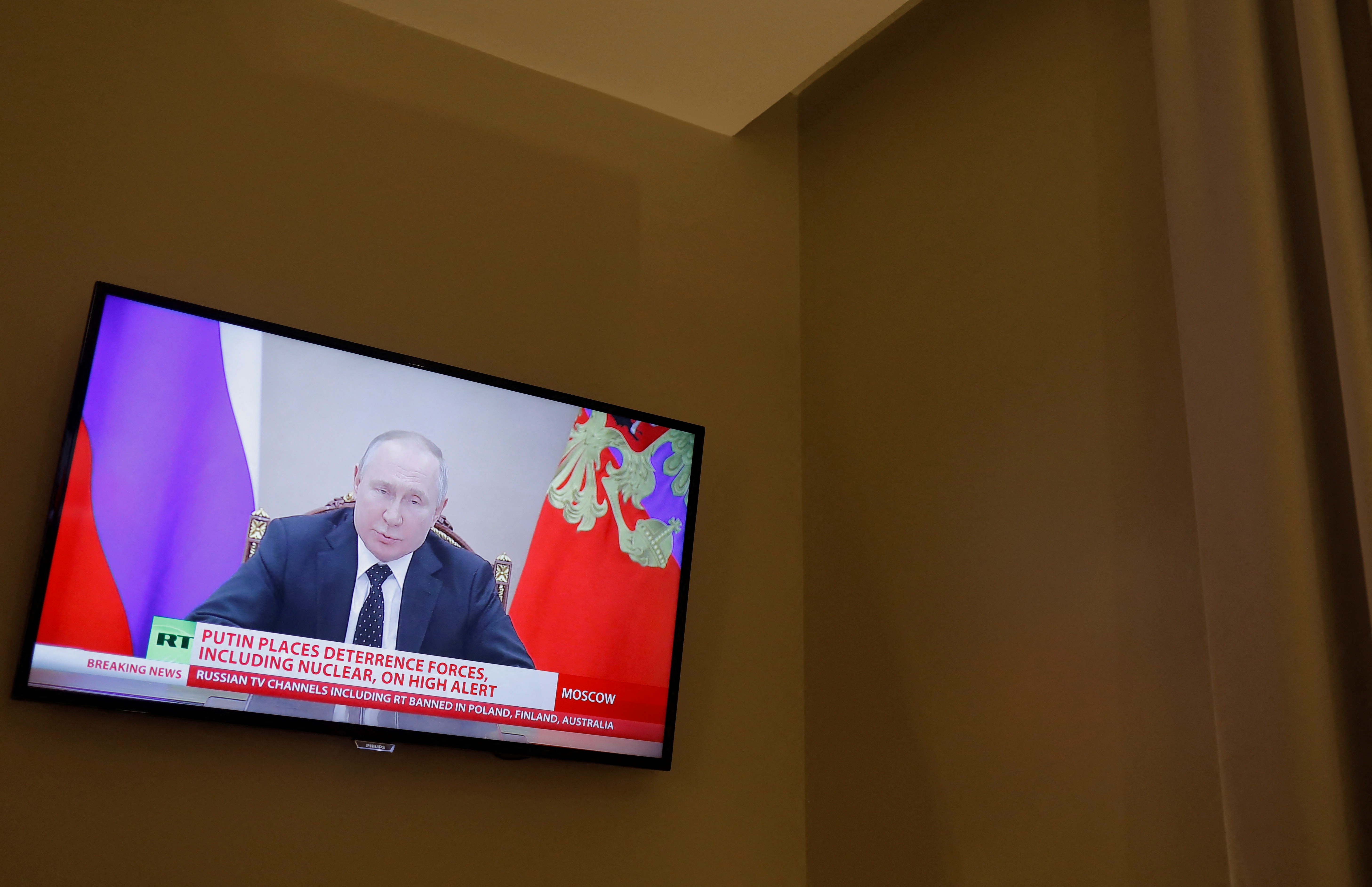 La mayor parte de los medios están controlados directa o indirectamente por el Estado o por grupos afines al Presidente Putin (REUTERS/Jon Nazca)