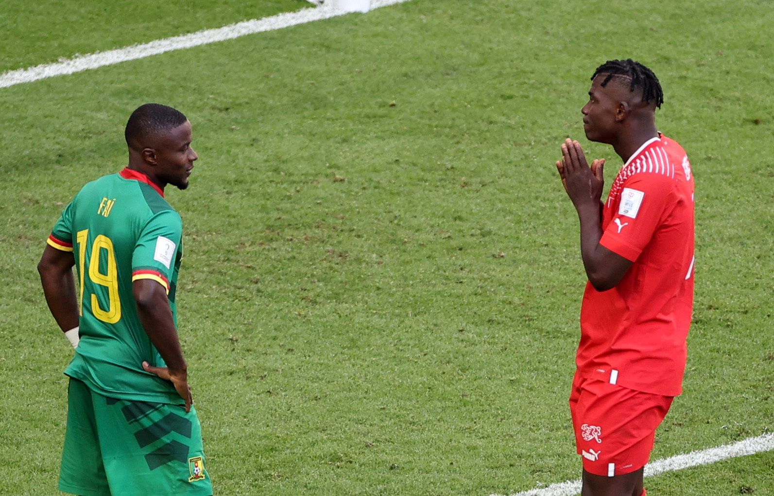 La Suisse a battu le Cameroun 1-0 lors du premier match du Groupe G (Reuters)