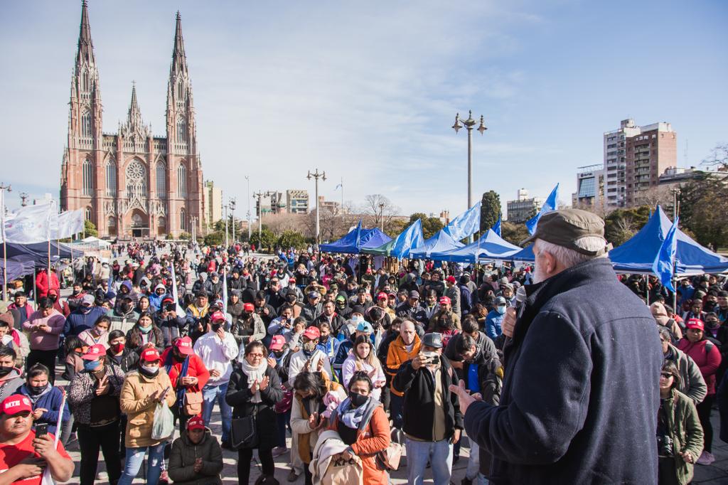 Esteban Castro, el secretario general de la UTEP, encabezará la marcha a la Ciudad de Buenos Aires desde la Basílica de Luján
