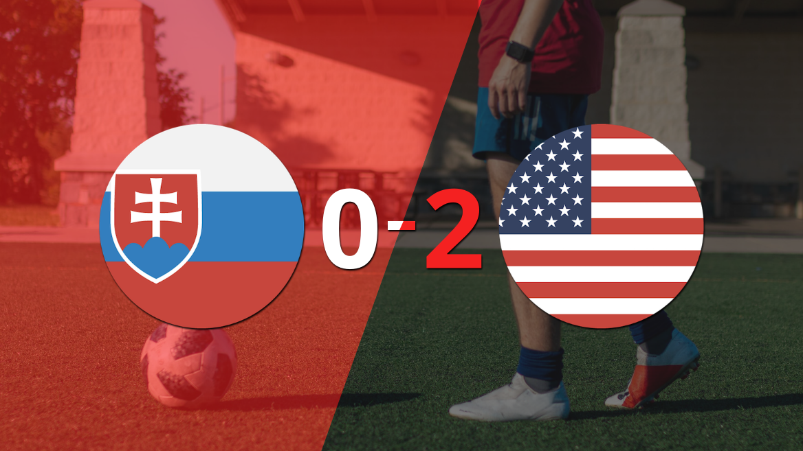 Estados Unidos venció por 2-0 a Eslovaquia como visitante