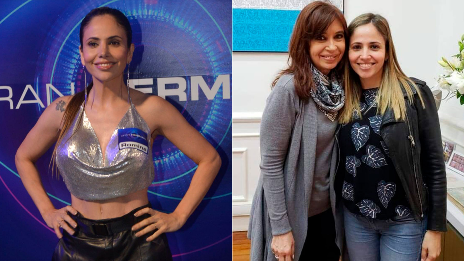 Romina Uhrig con Cristina Kirchner (Facebook)