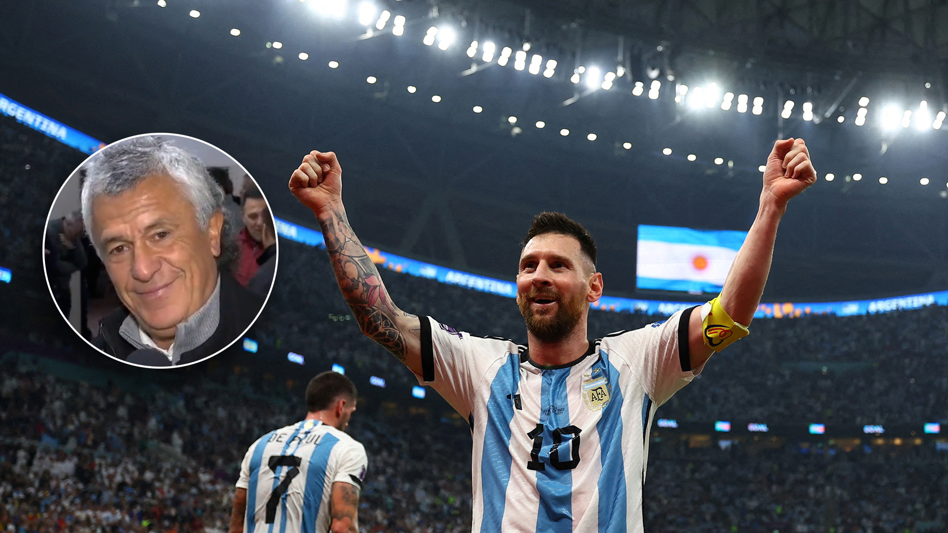 El festejo de Messi y el respaldo de Gorosito, su fan