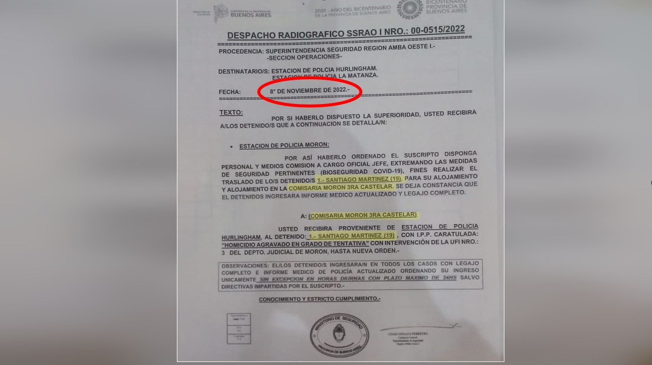 El documento con la fecha equivocada