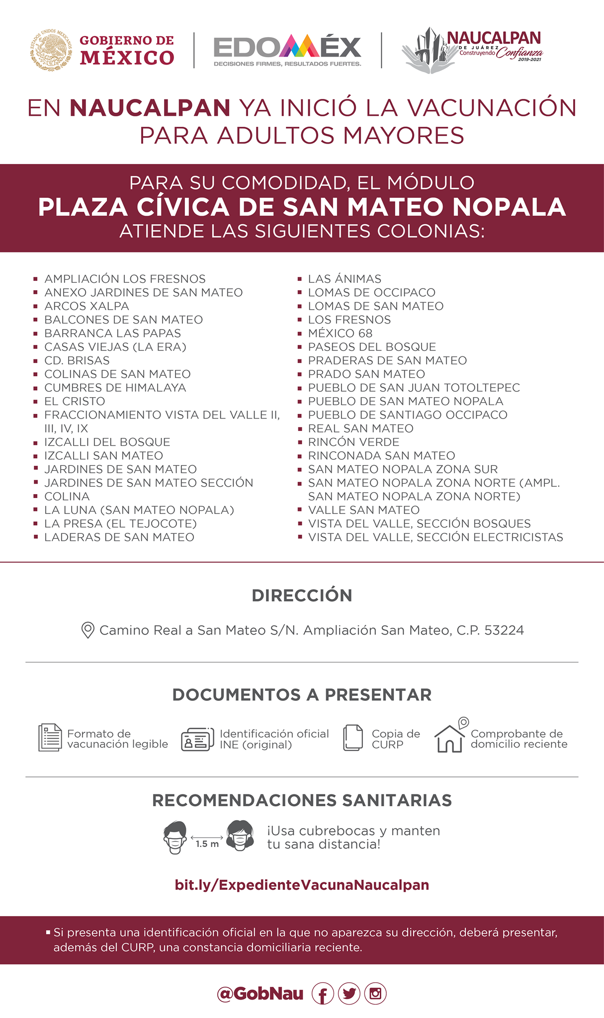 Arrancará la vacunación en Naucalpan, Edomex: cómo y dónde conseguir la  dosis contra COVID-19 - Infobae