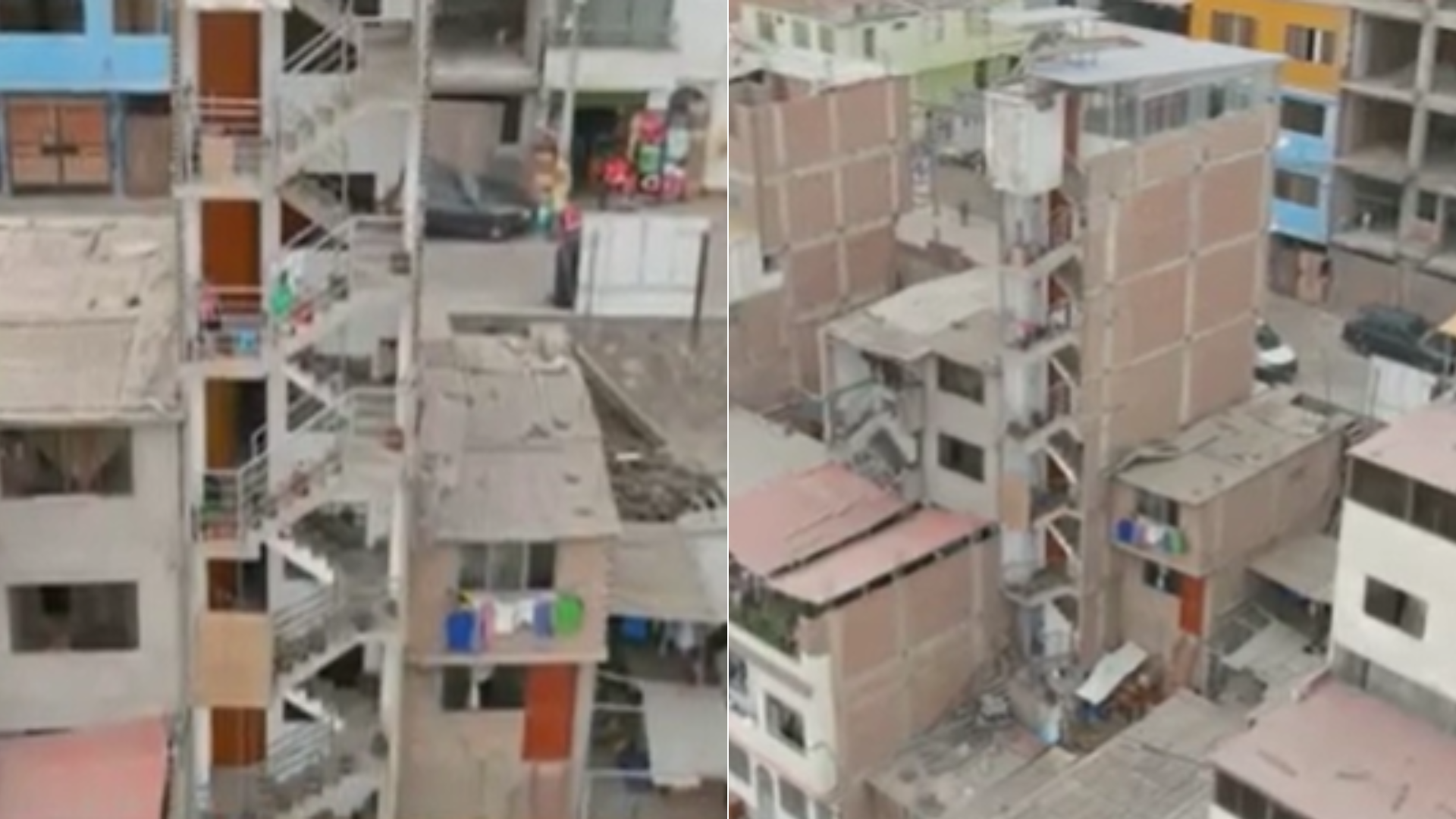 Peligrosa construcción: edificio de nueve pisos pone en riesgo a vecinos de San Juan de Miraflores 