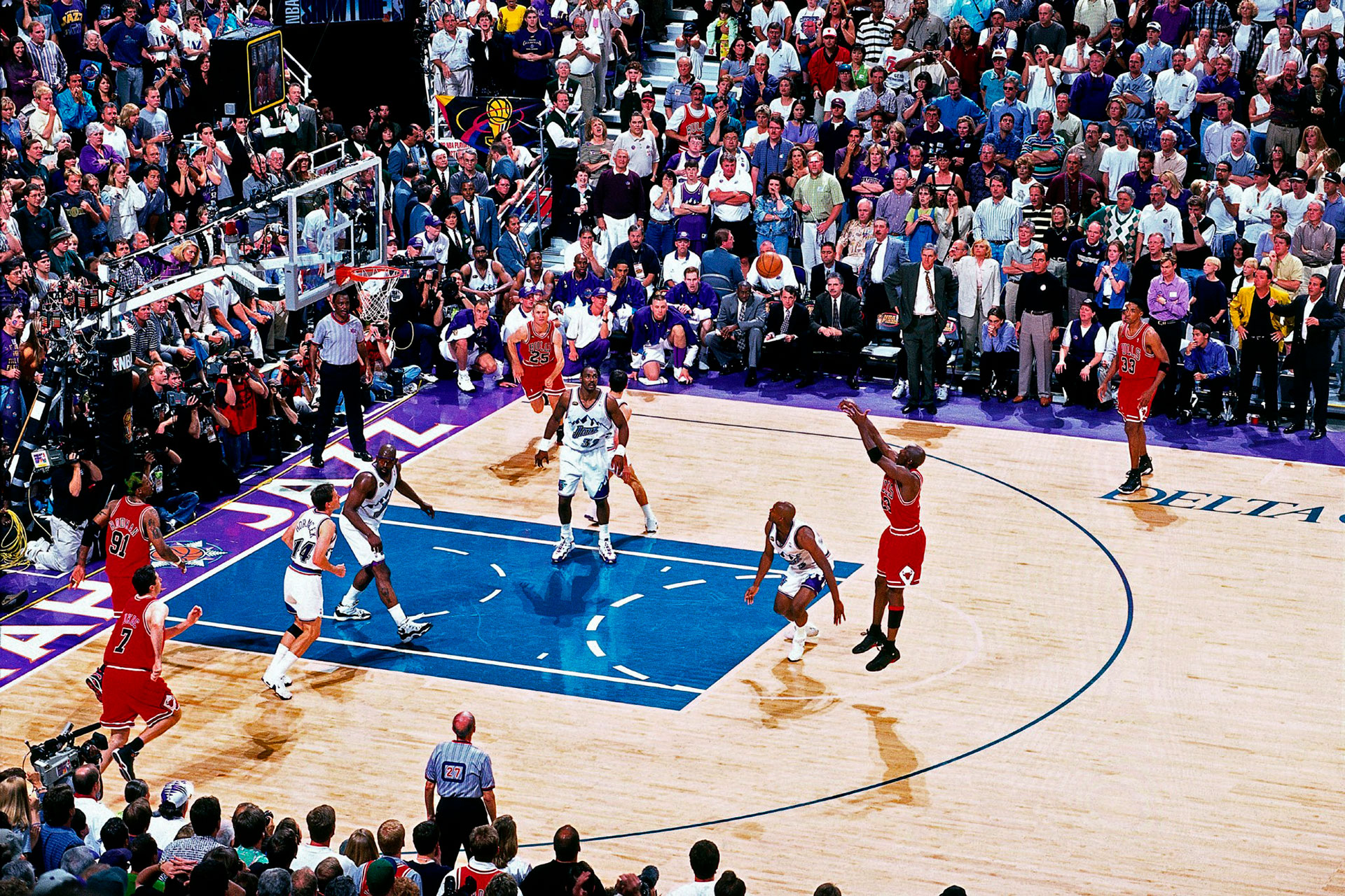 El tiro de MJ que le dio el sexto anillo de campeón de la NBA a los Chicago Bulls (Crédito: NBA)