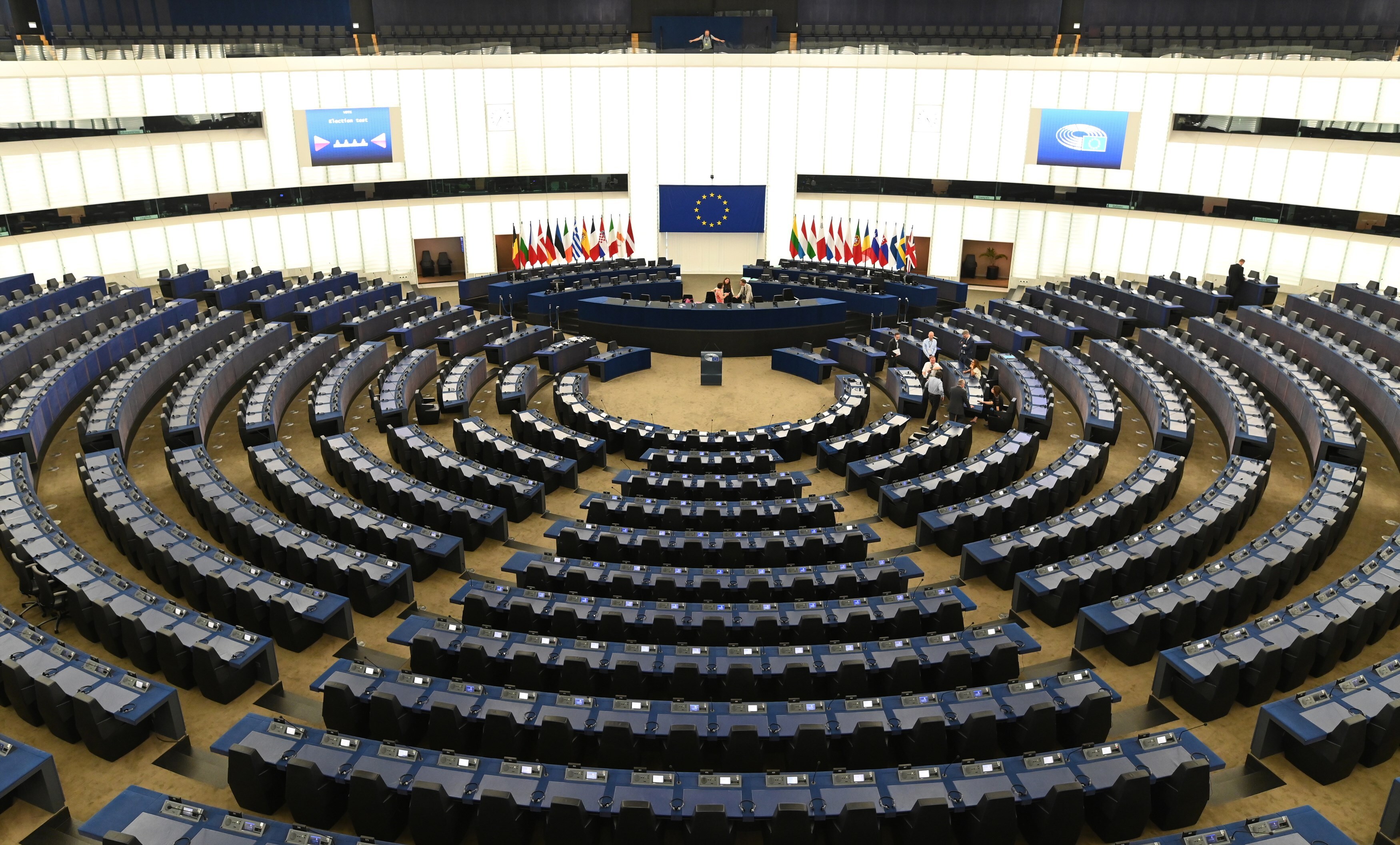 Vista de la sala plenaria del Parlamento Europeo en Estrasburgo (Francia) en una imagen de archivo. EFE/Patrick Seeger
