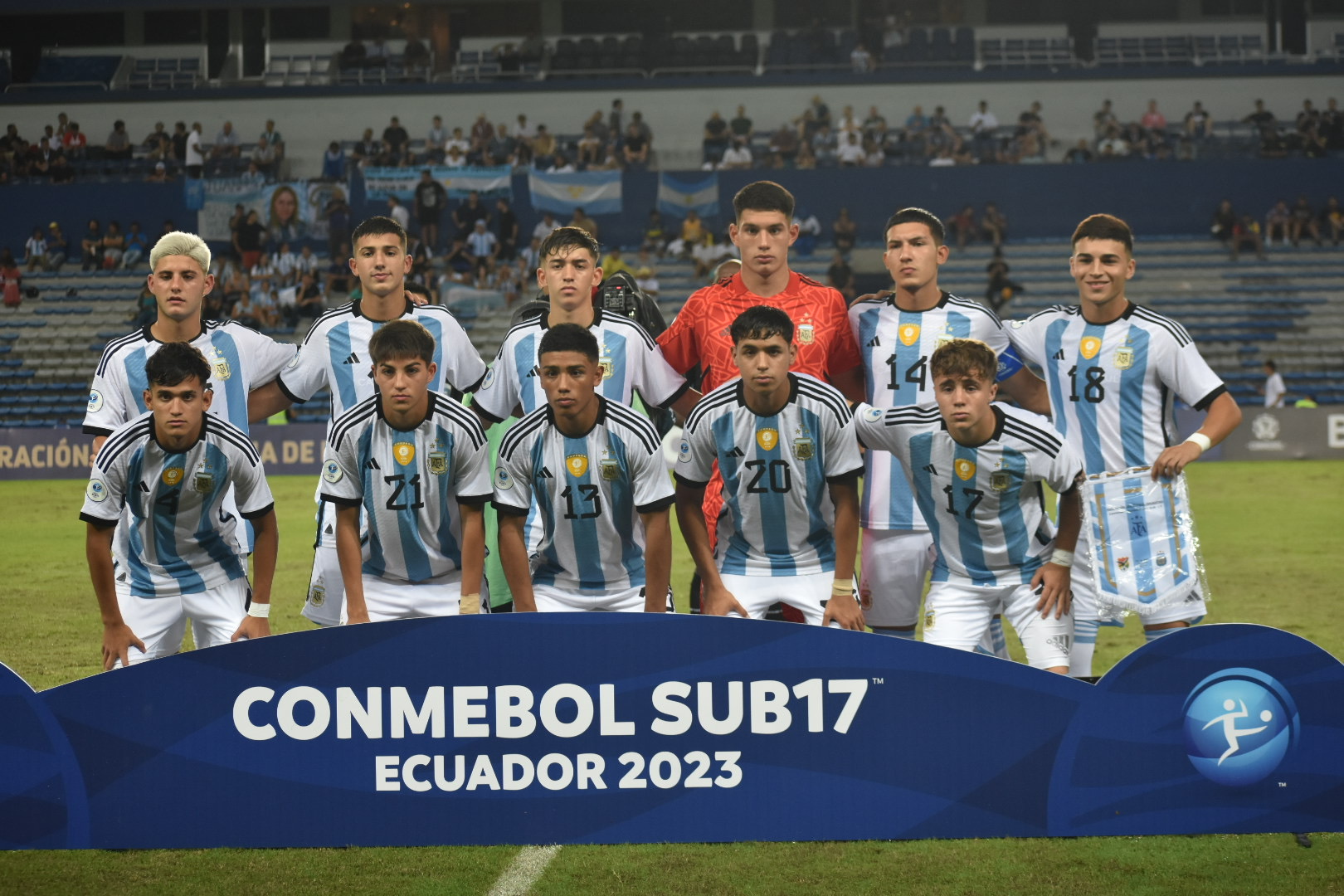 Argentina sumó dos triunfos en igual cantidad de presentaciones y es líder en su zona del Sudamericano Sub 17 (Twitter/Selección Argentina)