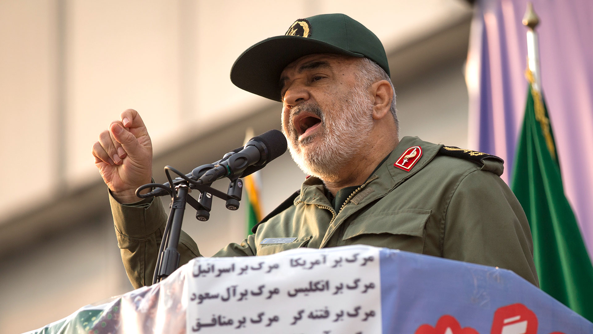 The head of the Iranian Revolutionary Guard, Hosein Salami