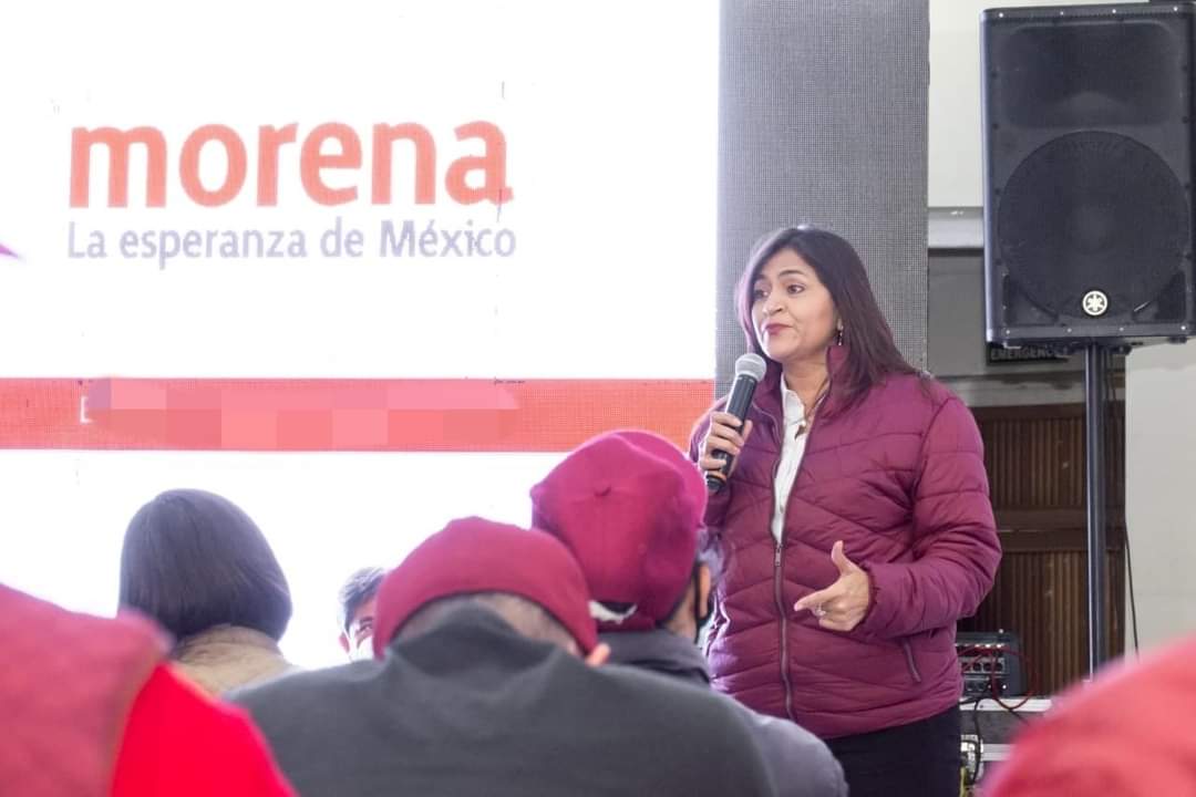 Nora Ruvalcaba es candidata a la gubernatura de Aguascalientes por Morena (Foto: Twitter/@JAlejandroPenaV)