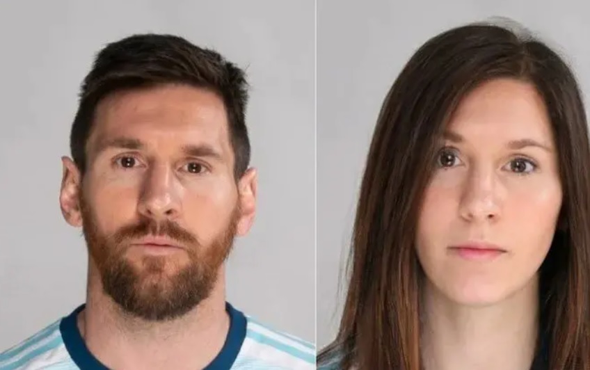 Lionel Messi y su versión con rostro femenino