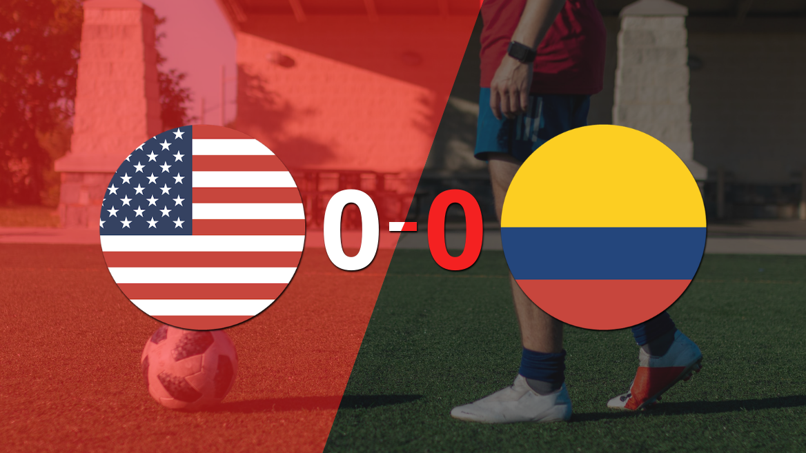 Cero a cero terminó el partido entre Estados Unidos y Colombia