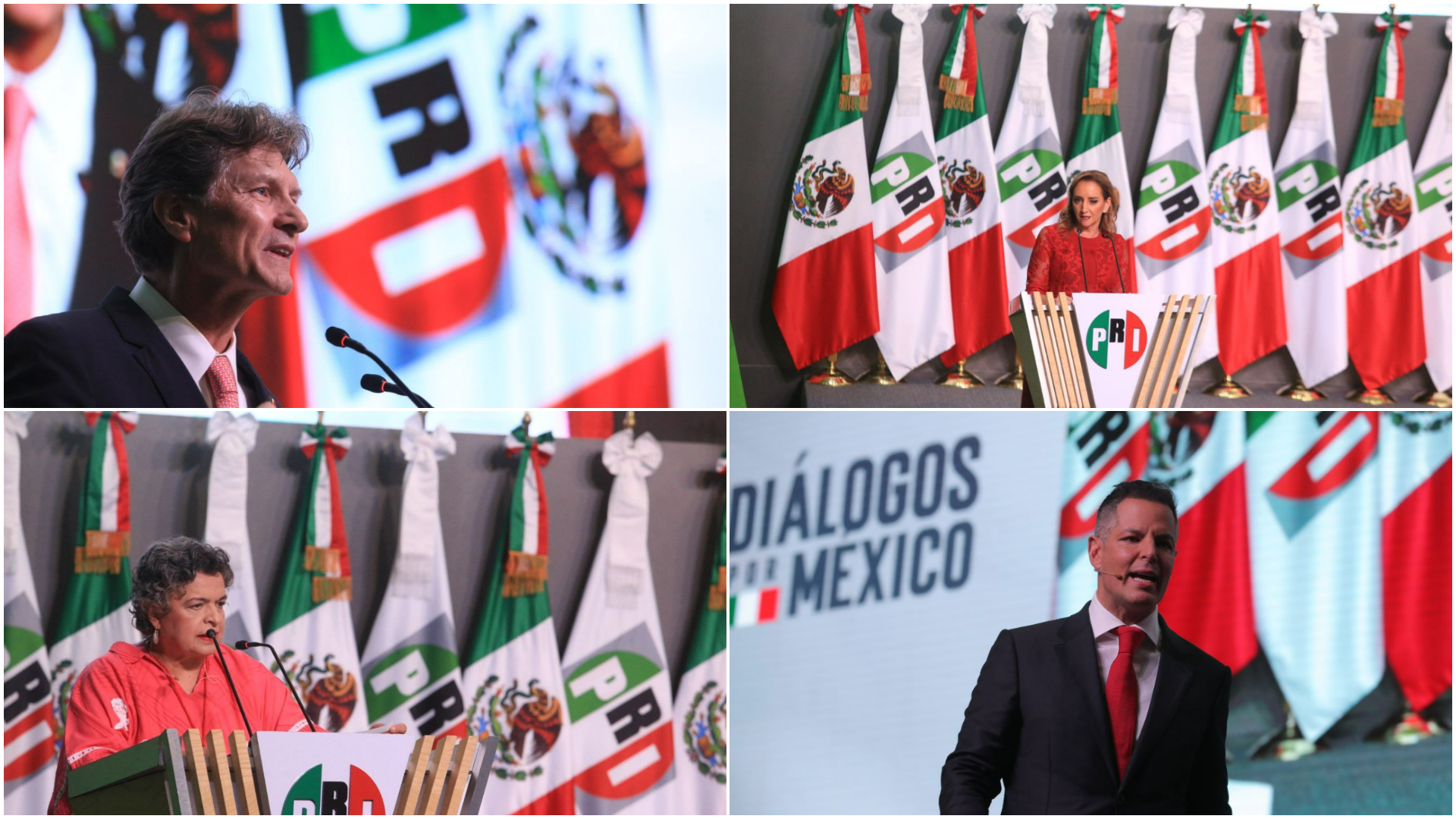 En el evento "Diálogos por México", los priistas levantaron la mano para contender por la presidencia (Foto: Twitter/@PRI_Nacional)