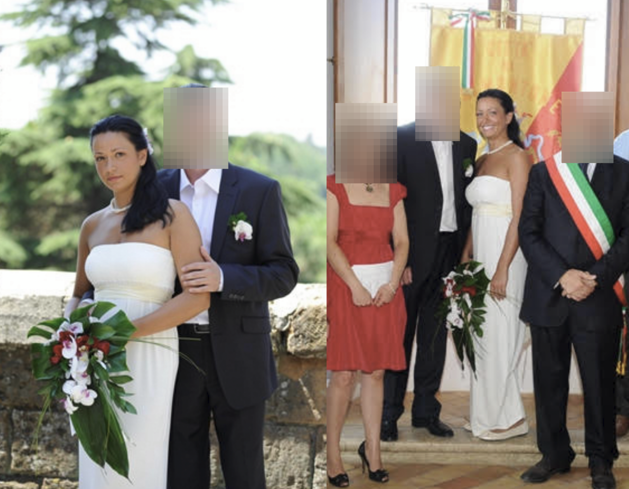 El casamiento de María Adela con un joven de origen ecuatoriano. Supuestamente era otro espía ruso. A la fiesta asistió toda la alta sociedad de Nápoles. (Facebook)
