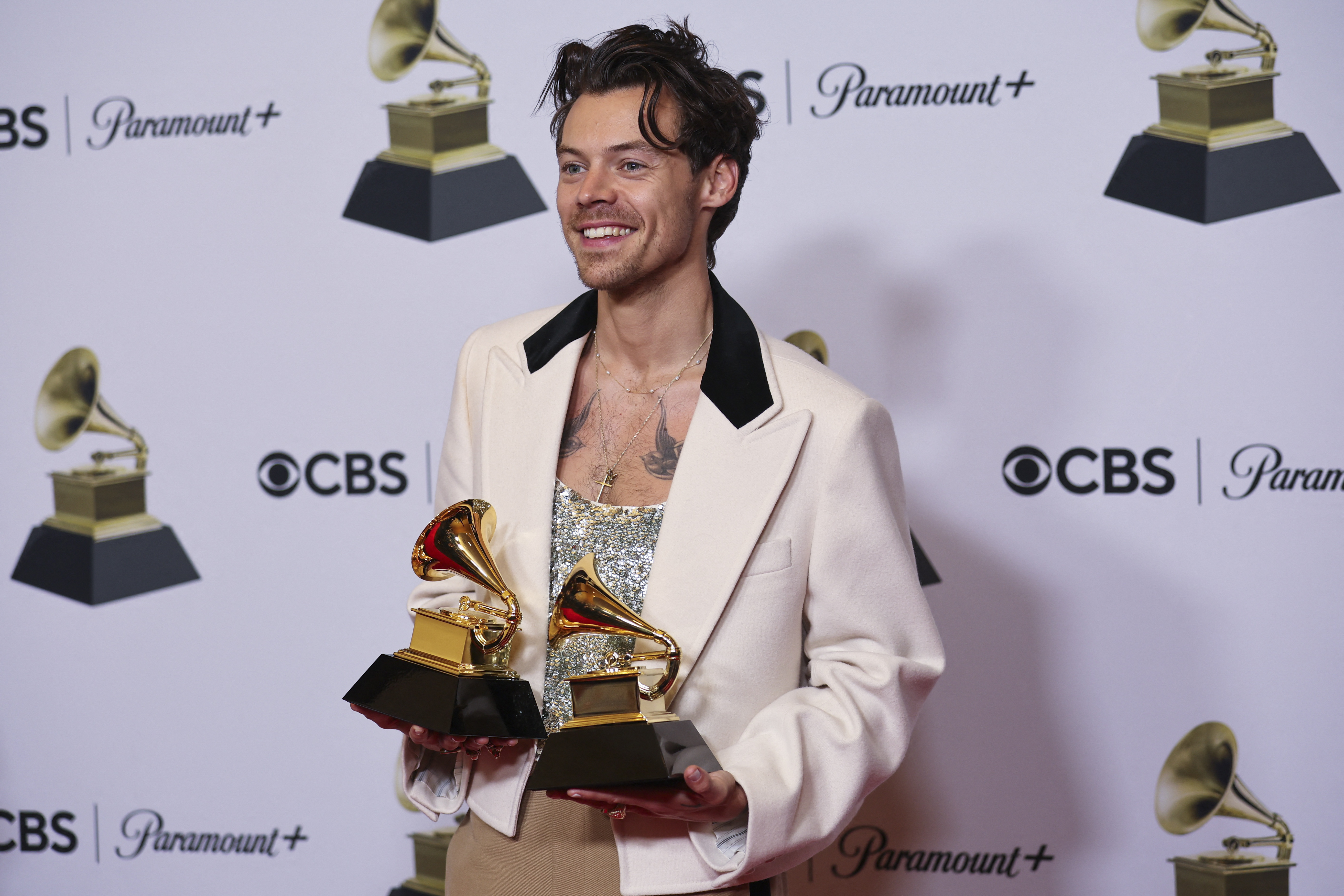 Harry Styles se consagró al ganar el premio al álbum del año por "Harry’s House" (REUTERS/Mike Blake)