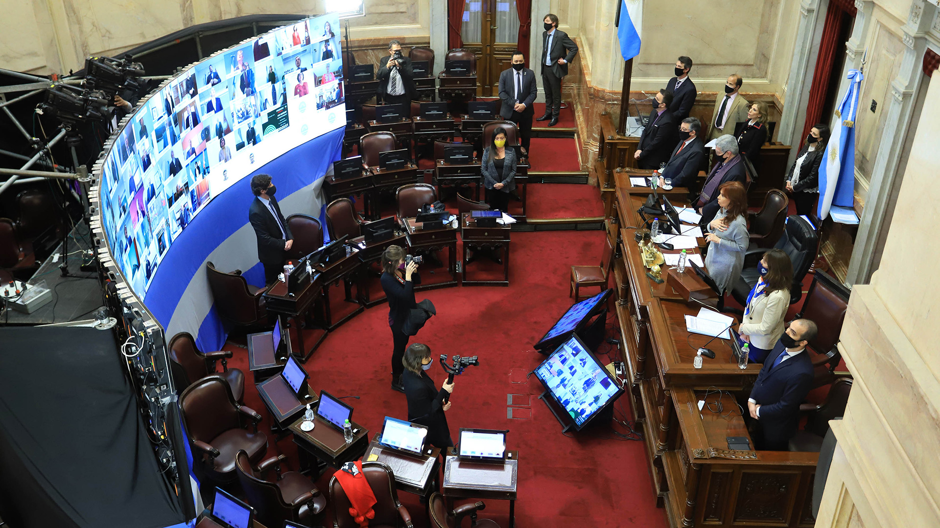 Cristina Fernández de Kirchner preside una sesión del Senado (NA: JUAN VARGAS)