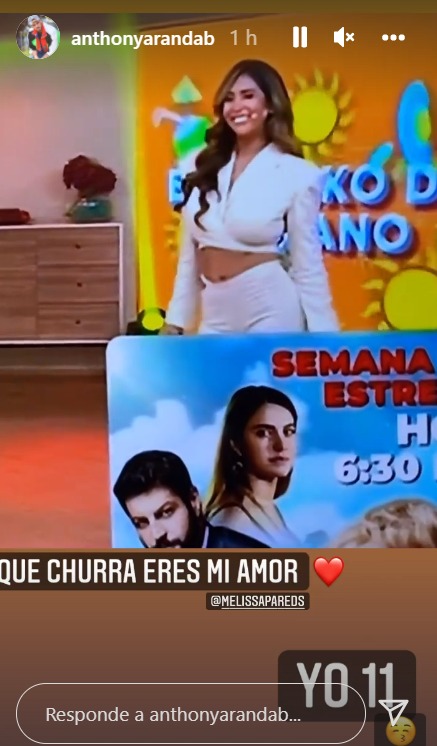 Anthony Aranda le dedica mensaje a Melissa Paredes. (Foto: Instagram)