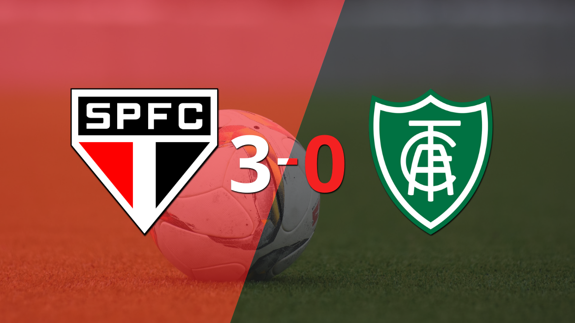 Tranquila victoria de São Paulo por 3 a 0 frente a América-MG