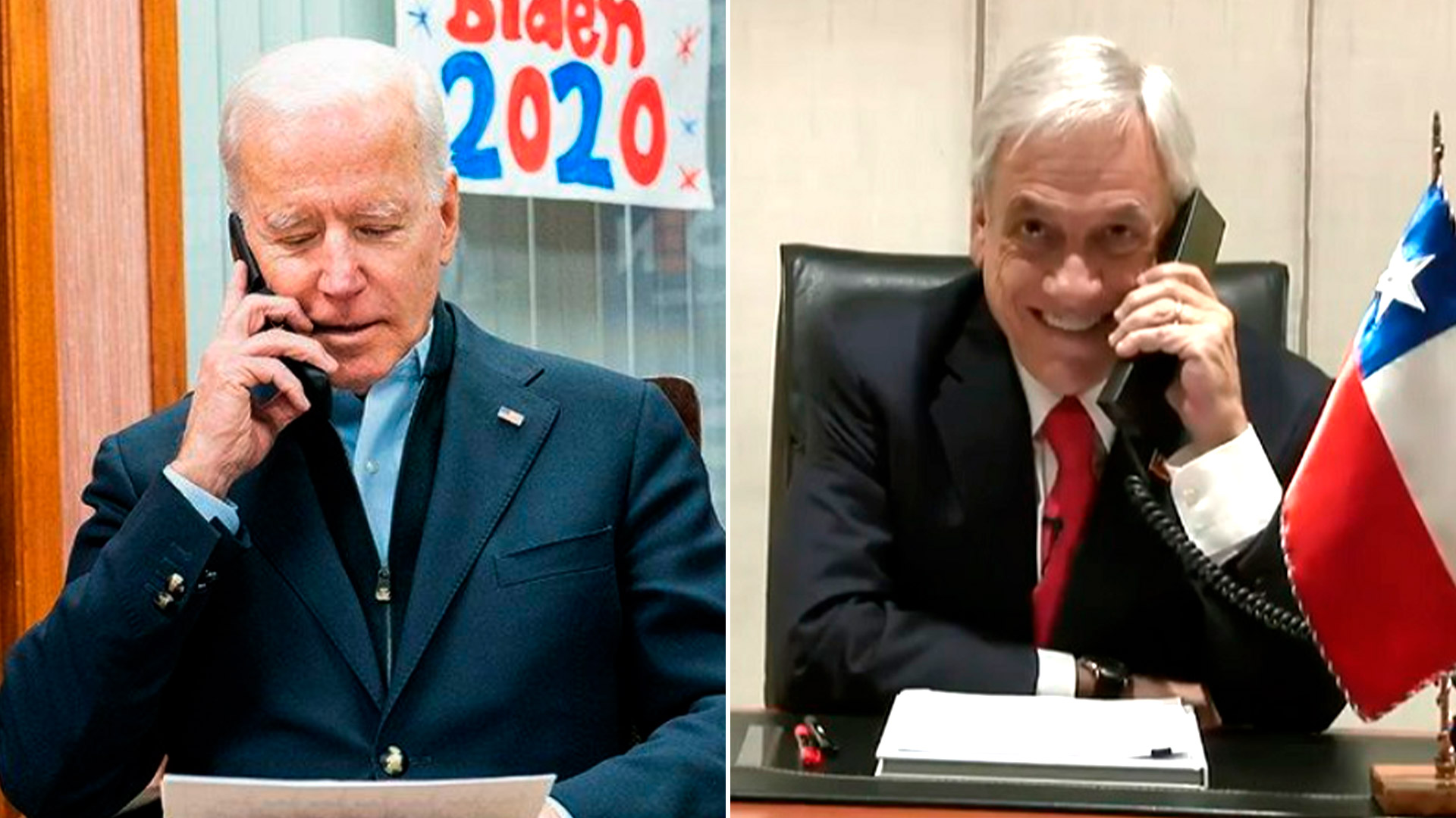 Joe Biden y Sebastián Piñera