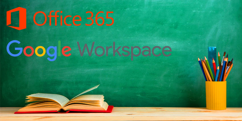 Microsoft Office 365 y Google Workspace. (foto: UC Today)