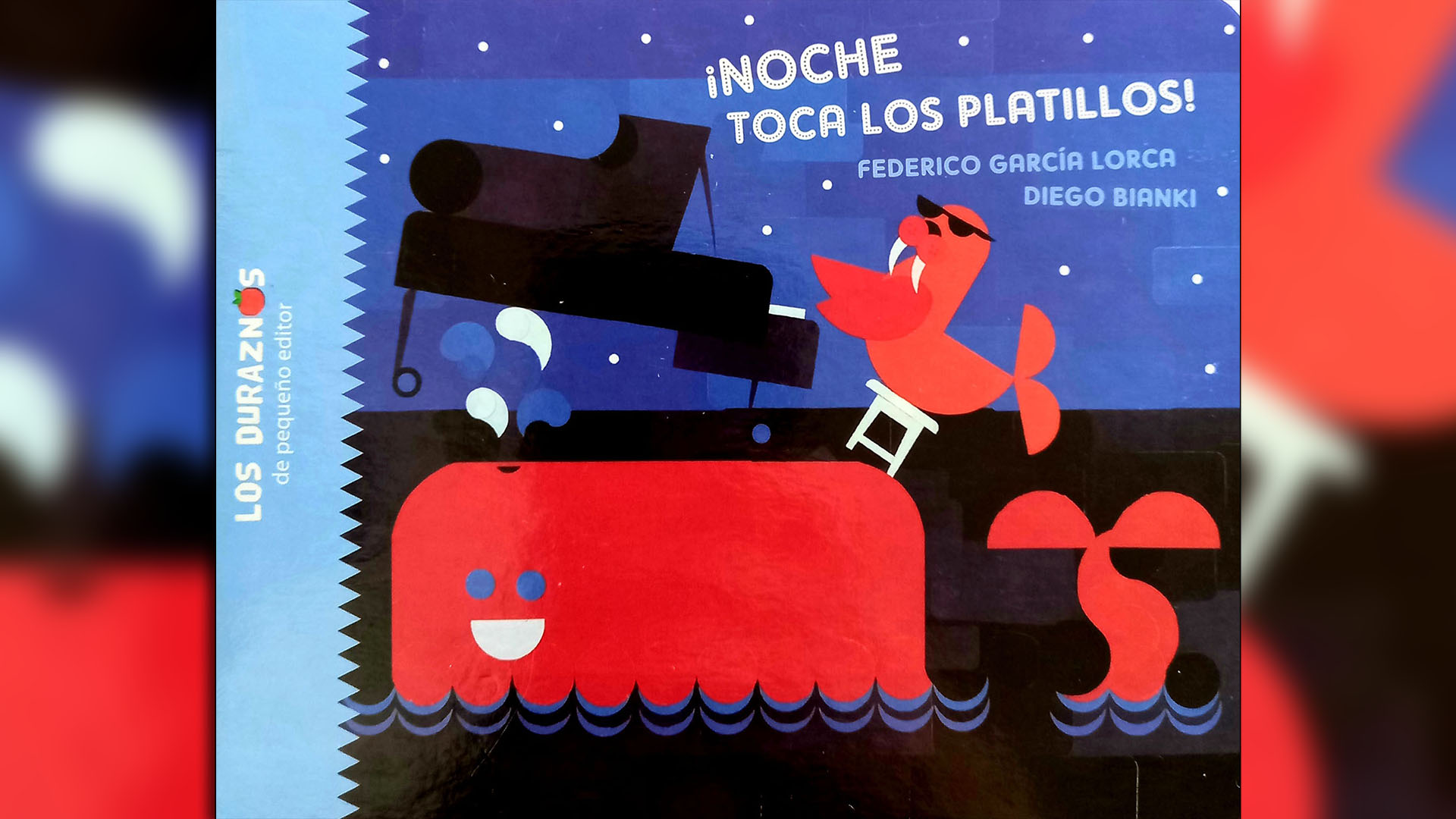 ¡Noche, toca los platillos!, escrito por Federico García Lorca. Ilustrado por Diego Bianki. Buenos Aires: Pequeño editor, 2021. Colección Los duraznos