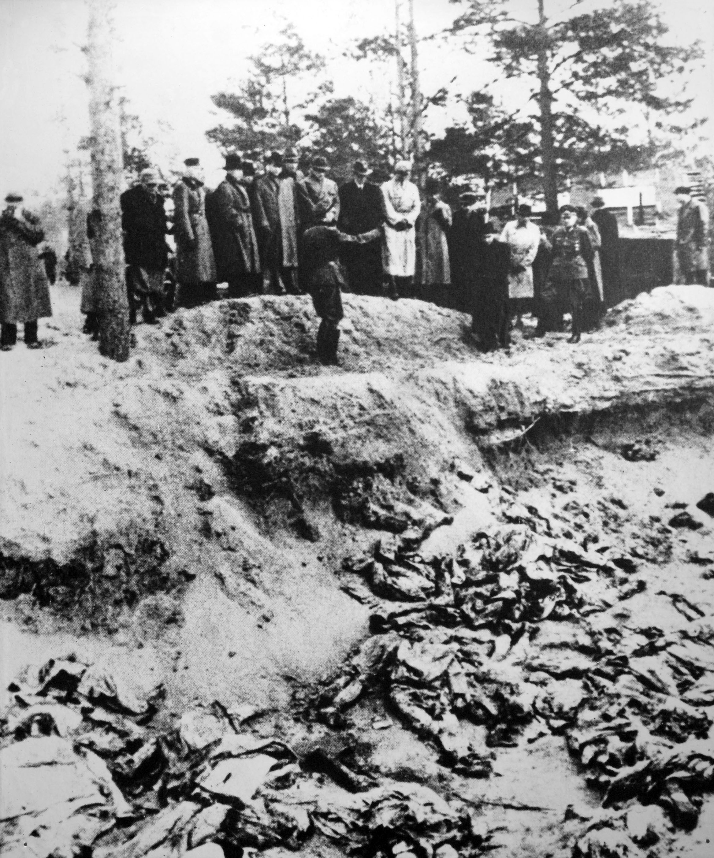 El bosque de Katyn, adonde fueron enterrados 21 mil soldados polacos en fosas comunes, se encuentra cerca de Smolensk, Rusia (Wojtek Laski/Getty Images)