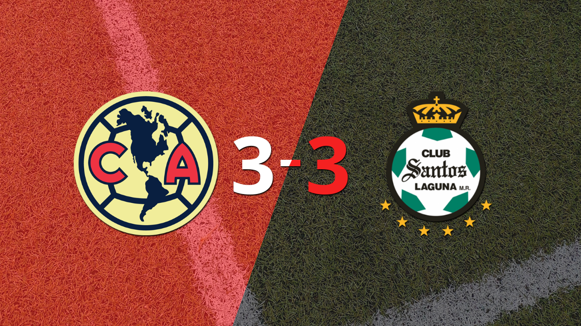 Con dos goles de Leonardo Suárez, Santos Laguna igualó ante Club América