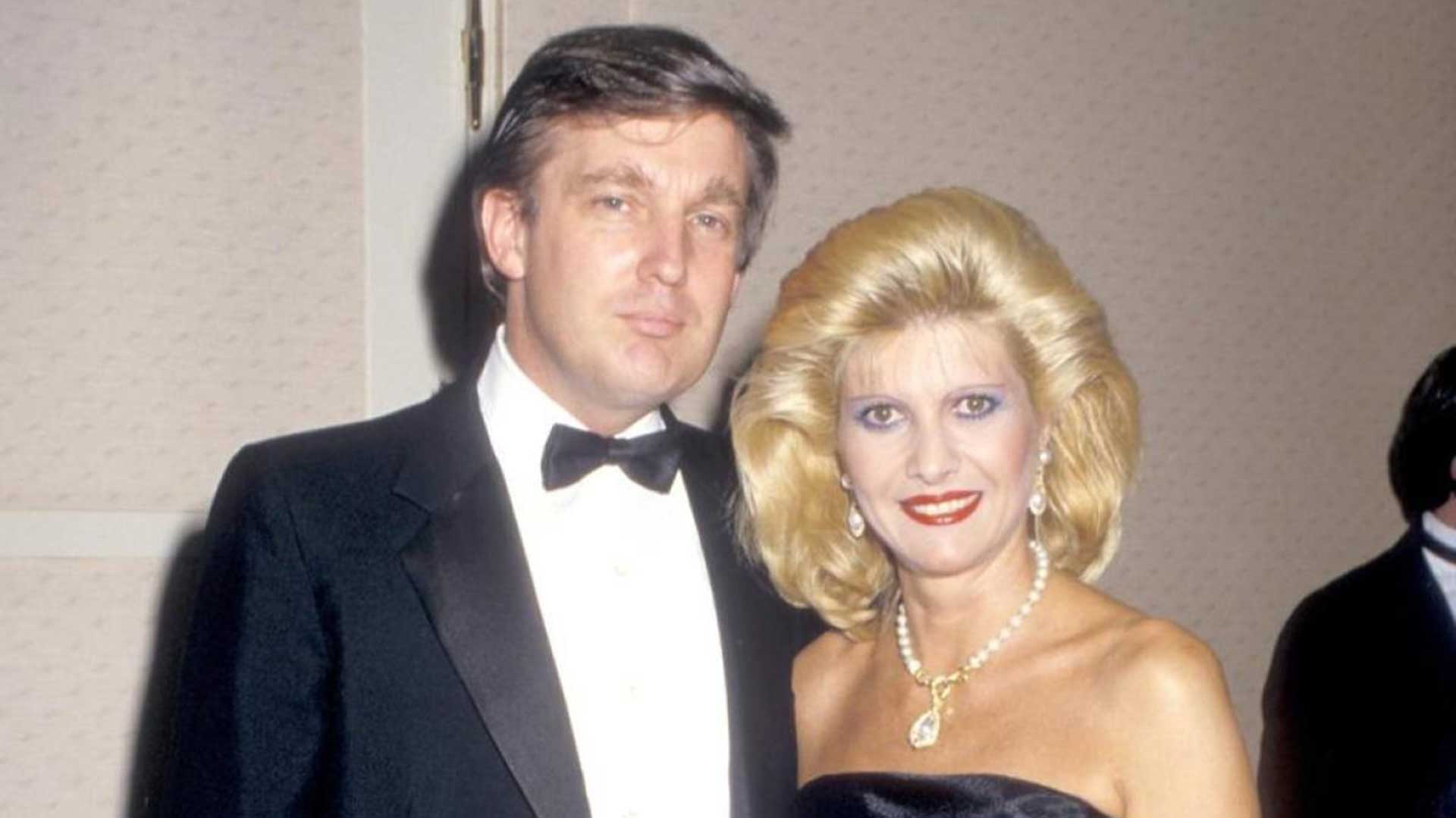 Donald Trump junto a Ivana, su primera esposa (Gentileza WIREIMAGE)