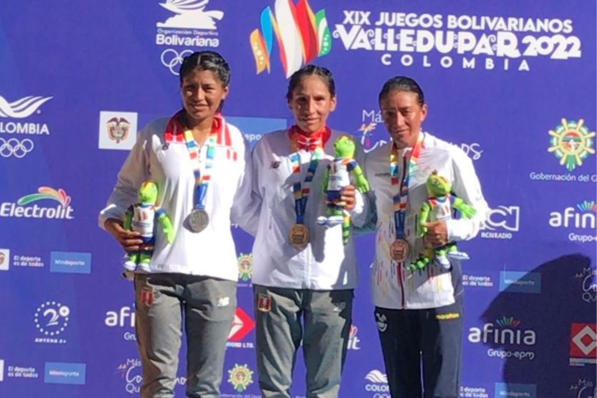 Gladys Tejeda se llevó la medalla de oro en media maratón de los Juegos Bolivarianos Valledupar 2022