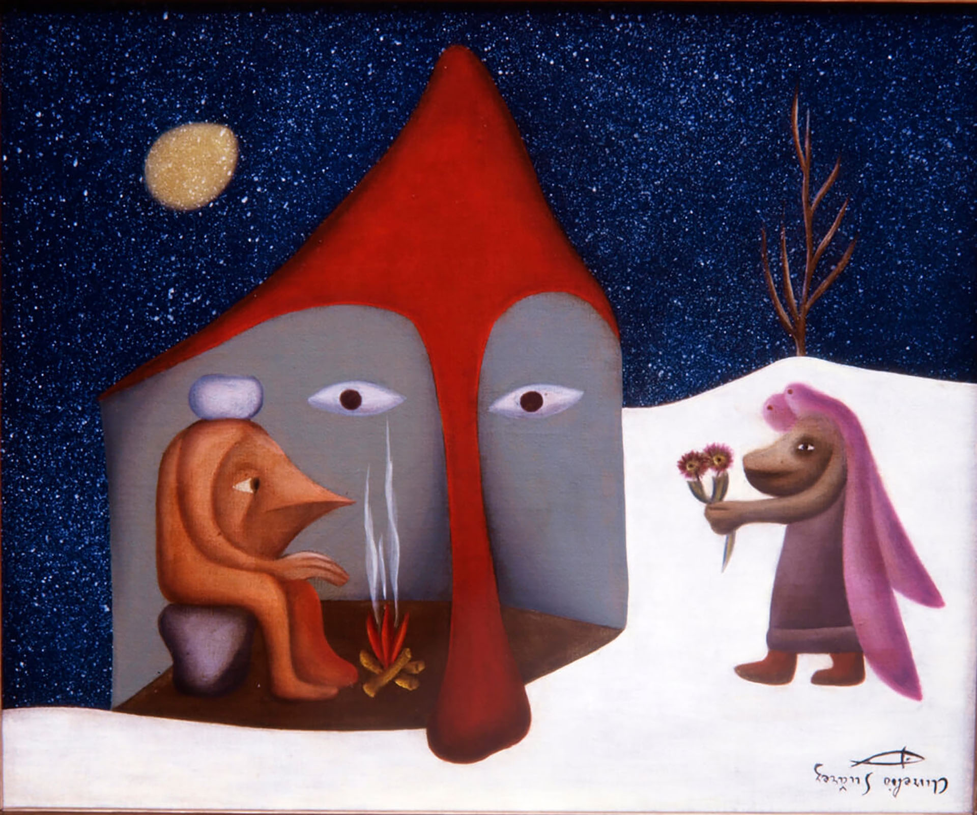 “Noche de frío espeso” (1954), de Aurelio Suárez, en el Museo de Bellas Artes de Asturias, España 