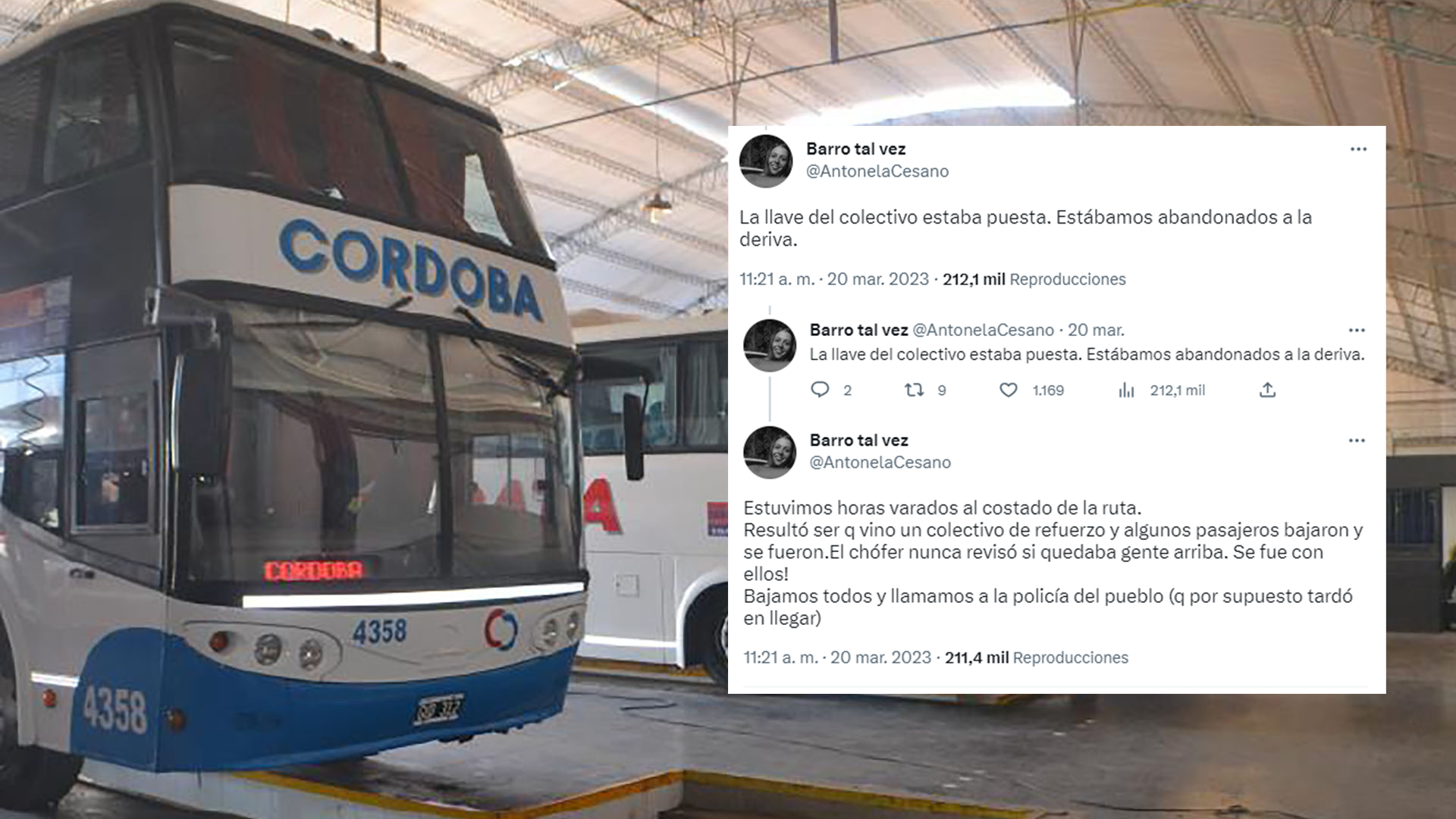 Insólito: un chofer abandonó al costado de la ruta el micro que manejaba y 17 pasajeros quedaron a la deriva en Córdoba