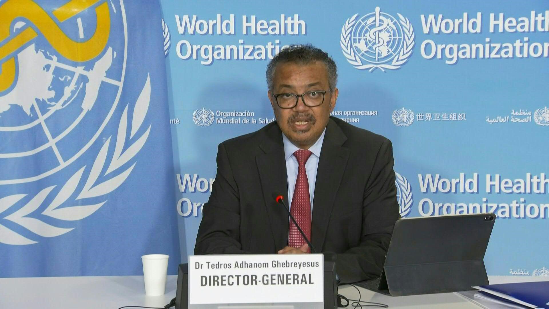 El director general de la OMS, Tedros Adhanom Ghebreyesus, brindó una conferencia de prensa para anunciar la nueva medida global