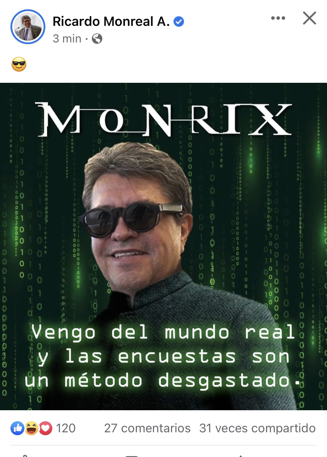 Con Meme De Matrix Monreal Insistió En Cambiar El Método Para Elegir