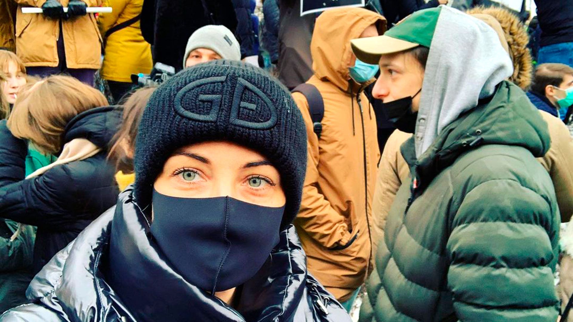 Yulia Navalnaya, la esposa del disidente, durante las manifestaciones del último fin de semana. @yulia_navalnaya)