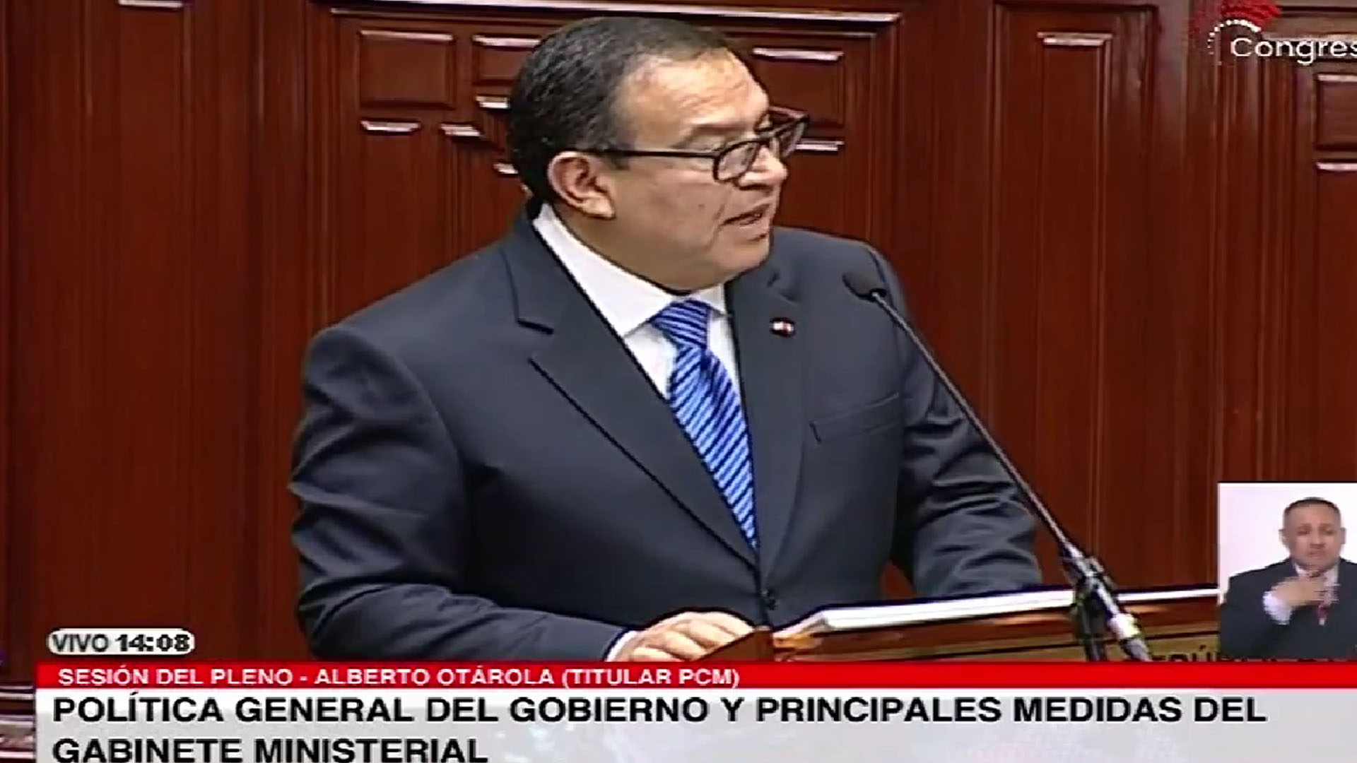 El Gabinete Otárola solicita en voto de confianza  ante el Pleno.