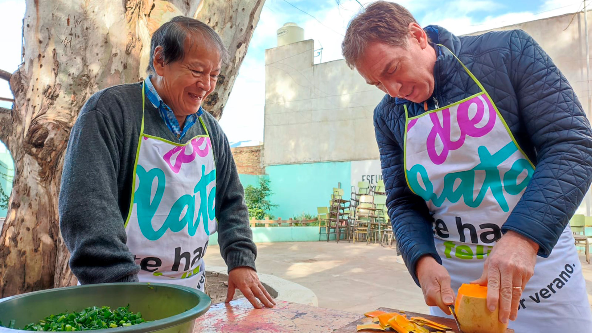 Héctor "Toty"  Flores en La Juanita junto al precandidato a gobernador por Buenos Aires de Juntos por el Cambio Diego Santilli