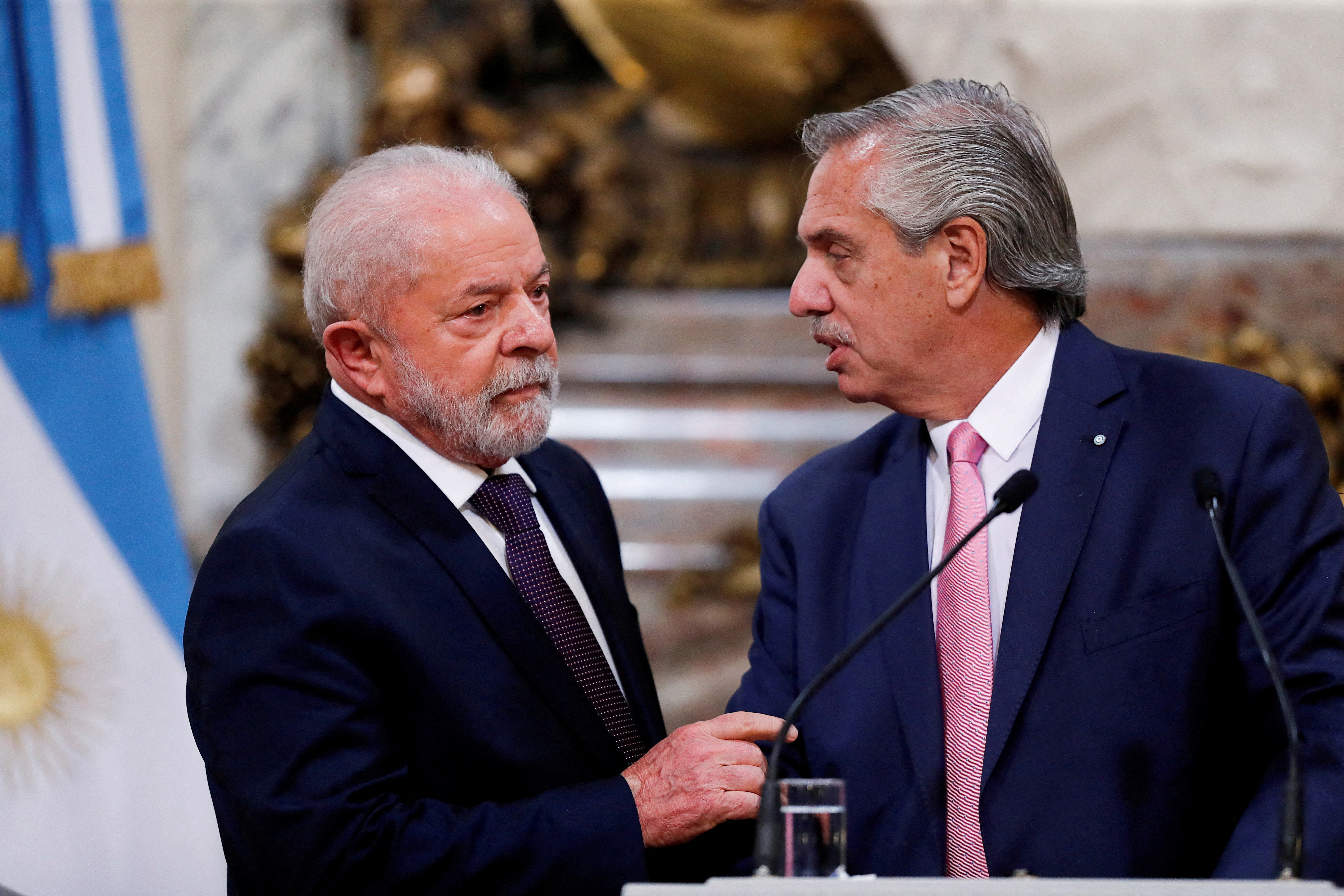 Lula da Silva y Alberto Fernandez en la Casa Rosada (Reuters)