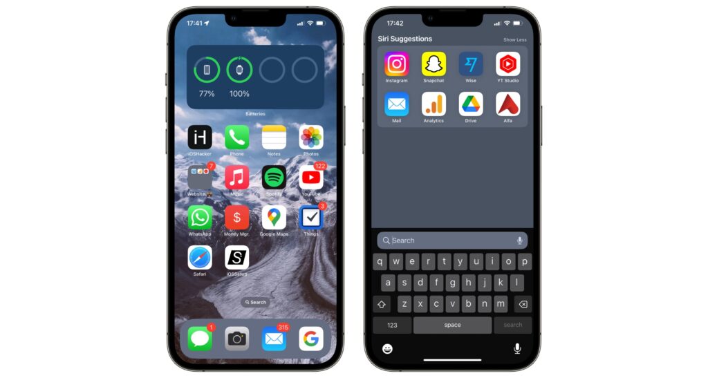 Buscador Spotlight en iOS 16 (ioshacker)