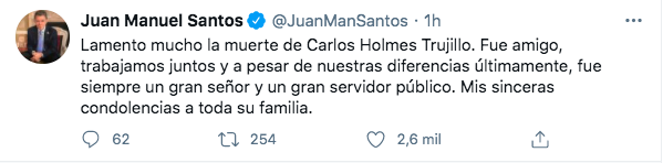 Trino de Juan Manuel Santos.