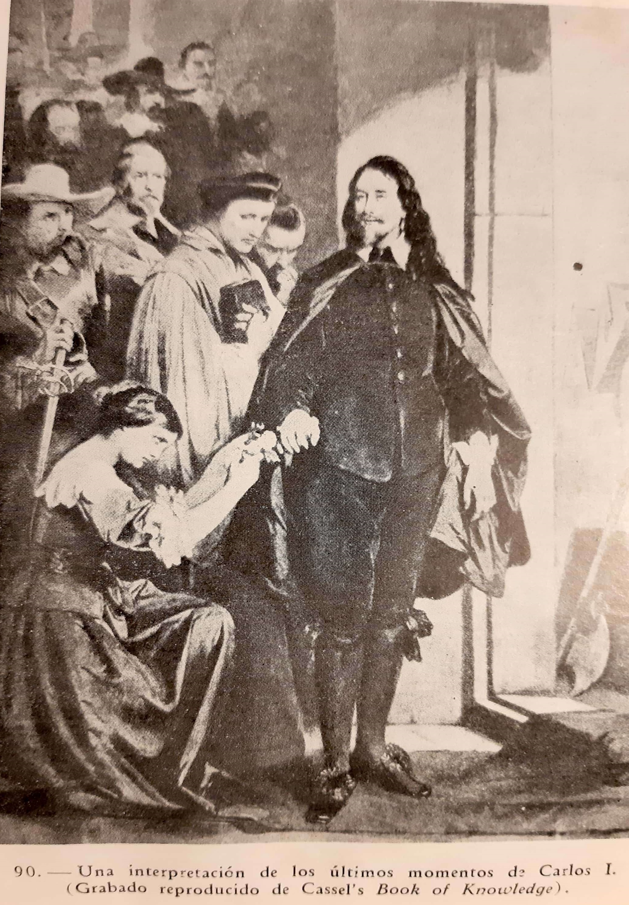 Charles I quelques minutes avant son exécution en 1649. Tiré de Cromwell - Lord Protecteur d'Angleterre, par E. Momigliano.