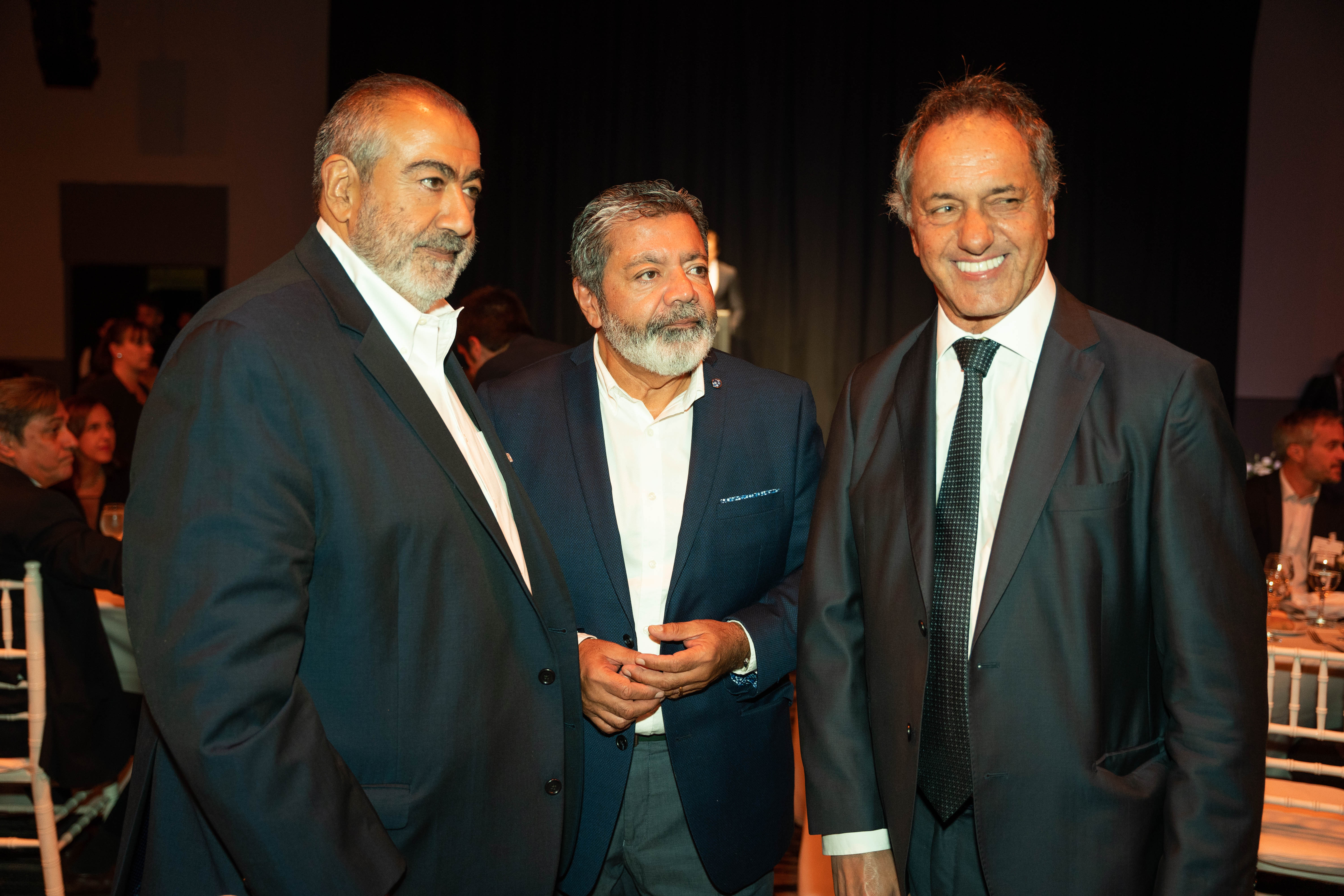 Héctor Daer, Gerardo Martínez y Daniel Scioli