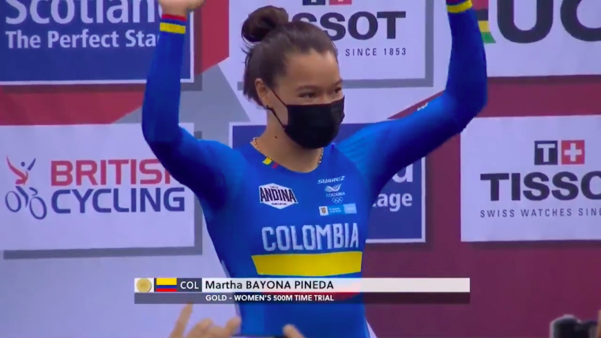 Video: Martha Bayona won gold in the 500 meters of the Track Cycling Nations Cup
