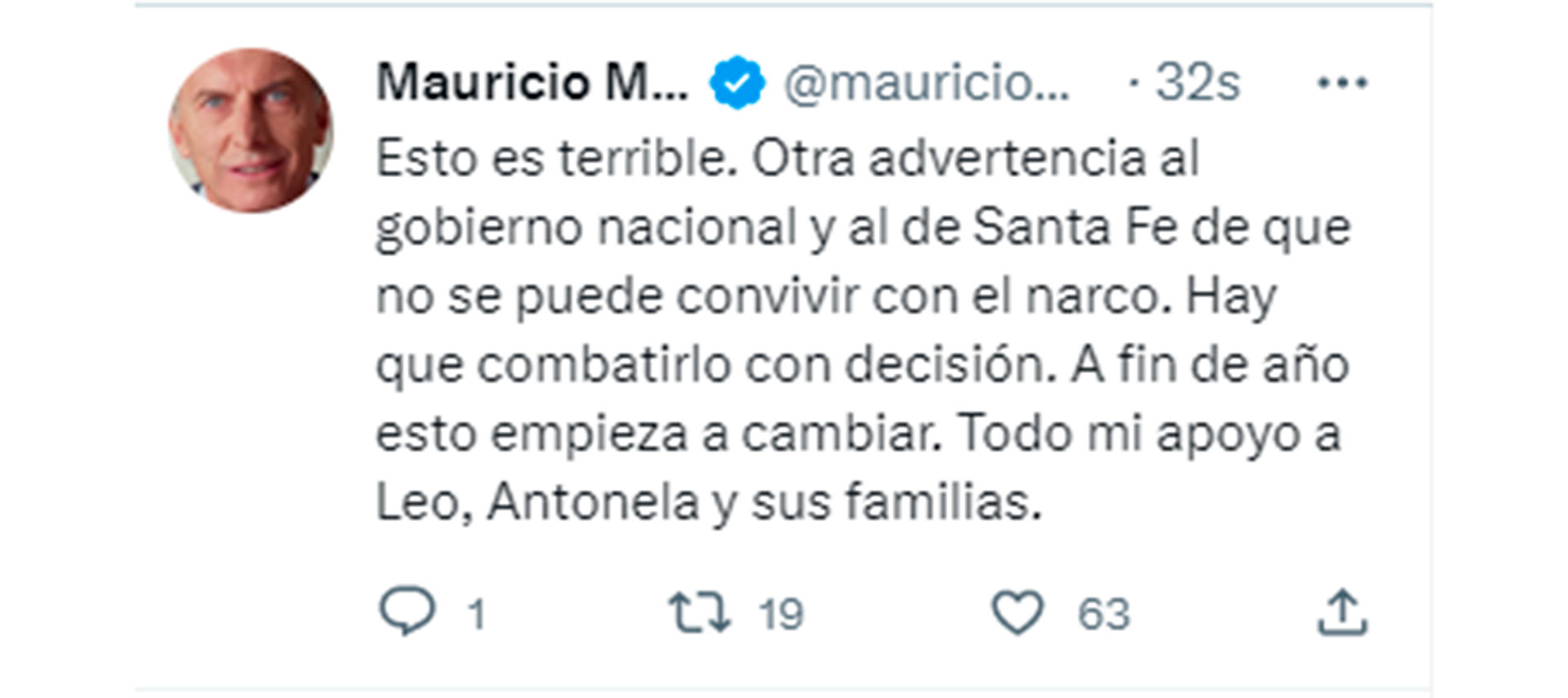 El mensaje de Mauricio Macri a Lionel Messi y su familia