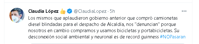 Claudia López responde ante polémica