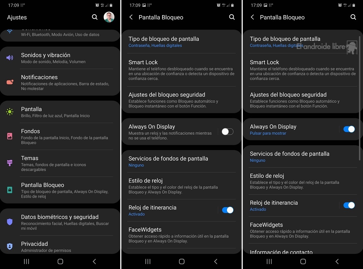 Activar modo AOD en Android. (foto: El Español)